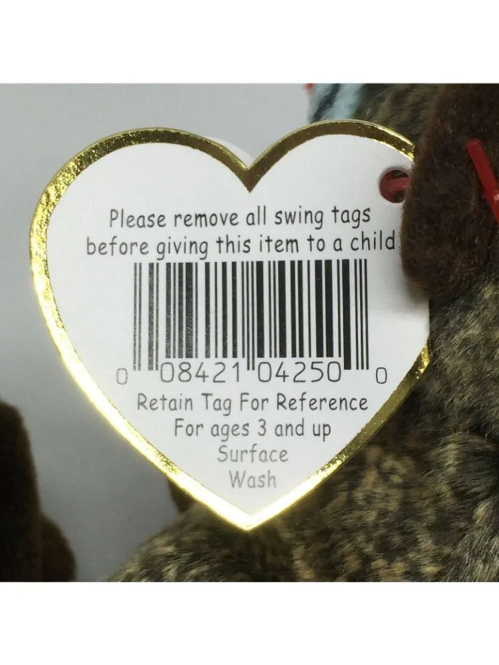 Ty Beanie Baby Cheeks Baboon Plush Stuffed Animal Toy Retired Tag May 18 1999